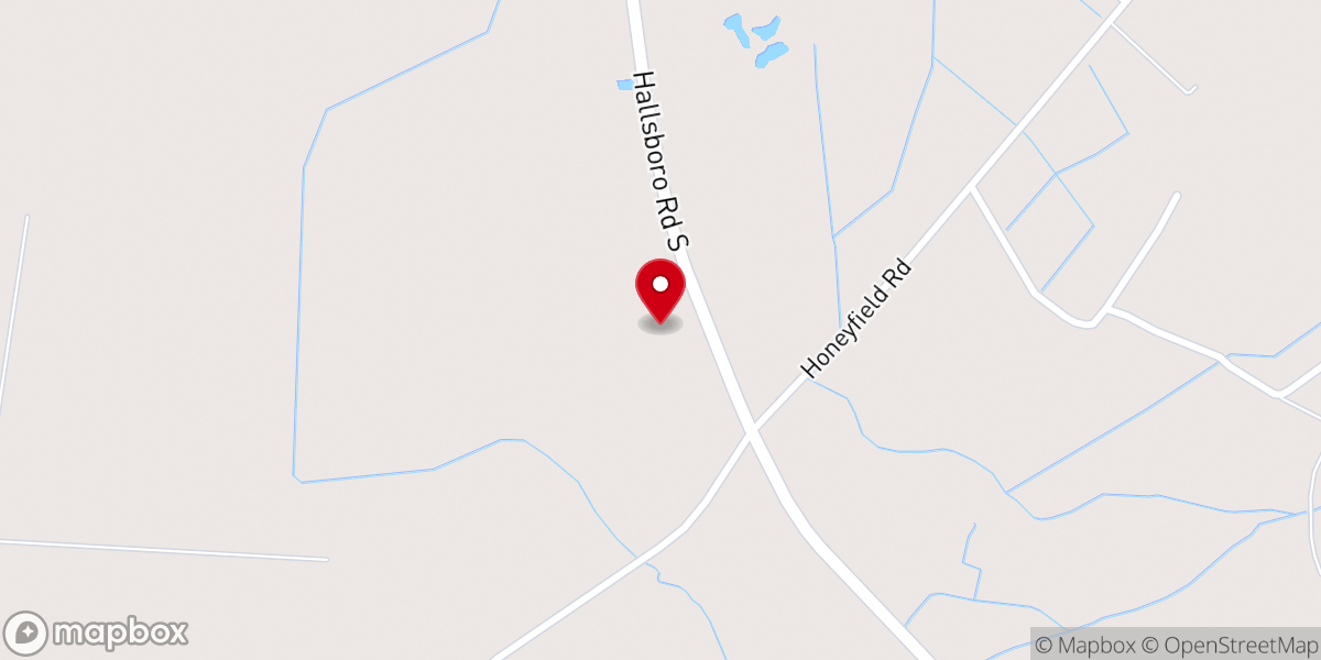 Map showing location of Cornerstone Free Will Baptist
