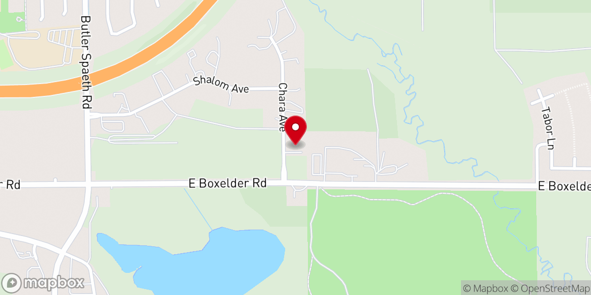 Map showing location of Calvary Church Gillette
