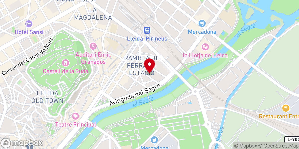 Map showing location of Iglesia Verbo De Vida Lleida