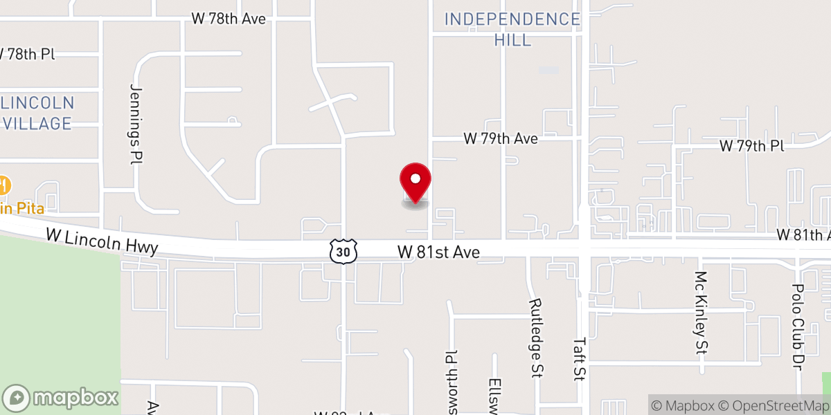 Map showing location of Trinity Memorial Lutheran Church