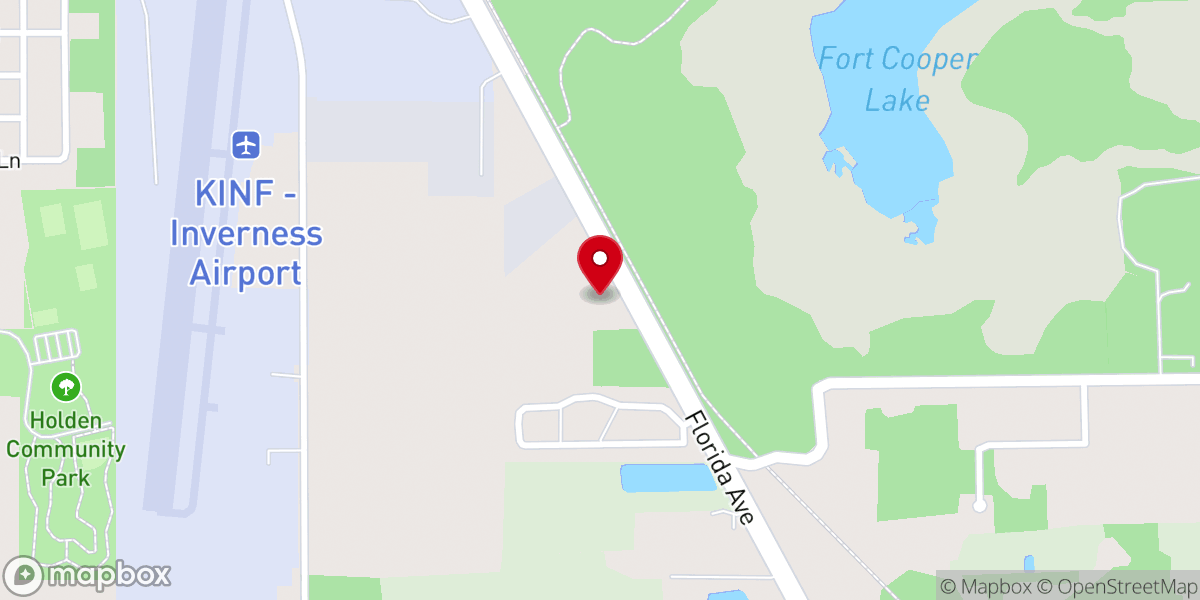Map showing location of Fort Cooper Baptist Church