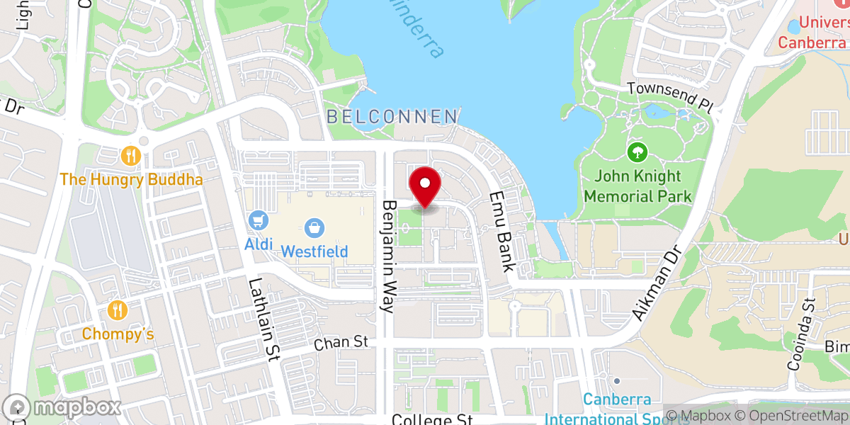 Map showing location of Crossroads Christian Church (Ministry Centre)