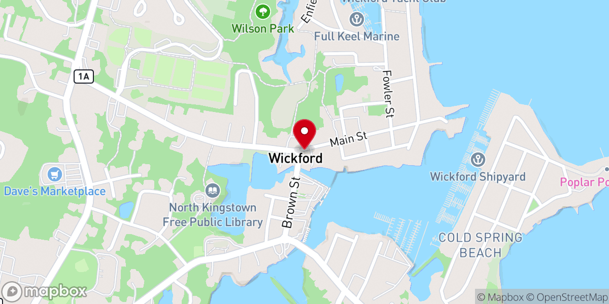 Map showing location of Wickford Village