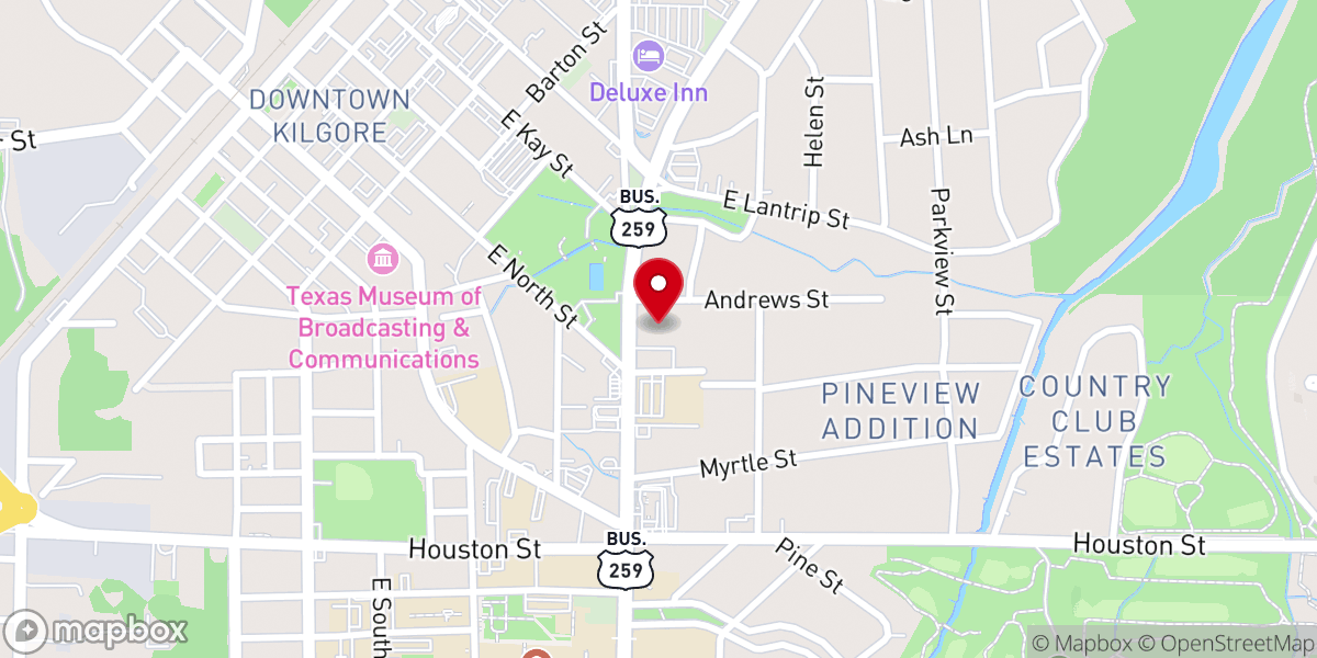 Map showing location of St. Paul's Episcopal Church