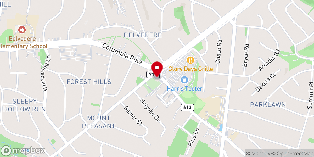 Map showing location of Mt Pleasant Baptist Church