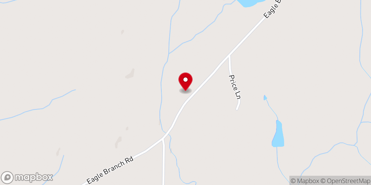 Map showing location of Eagle Springs United Methodist Church