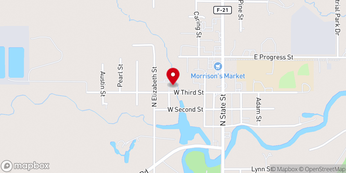 Map showing location of Hillman Free Methodist Church (Closed)