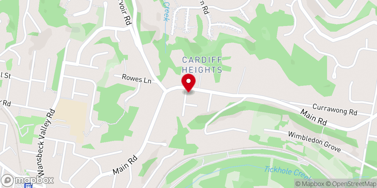 Map showing location of Liberty Baptist Church