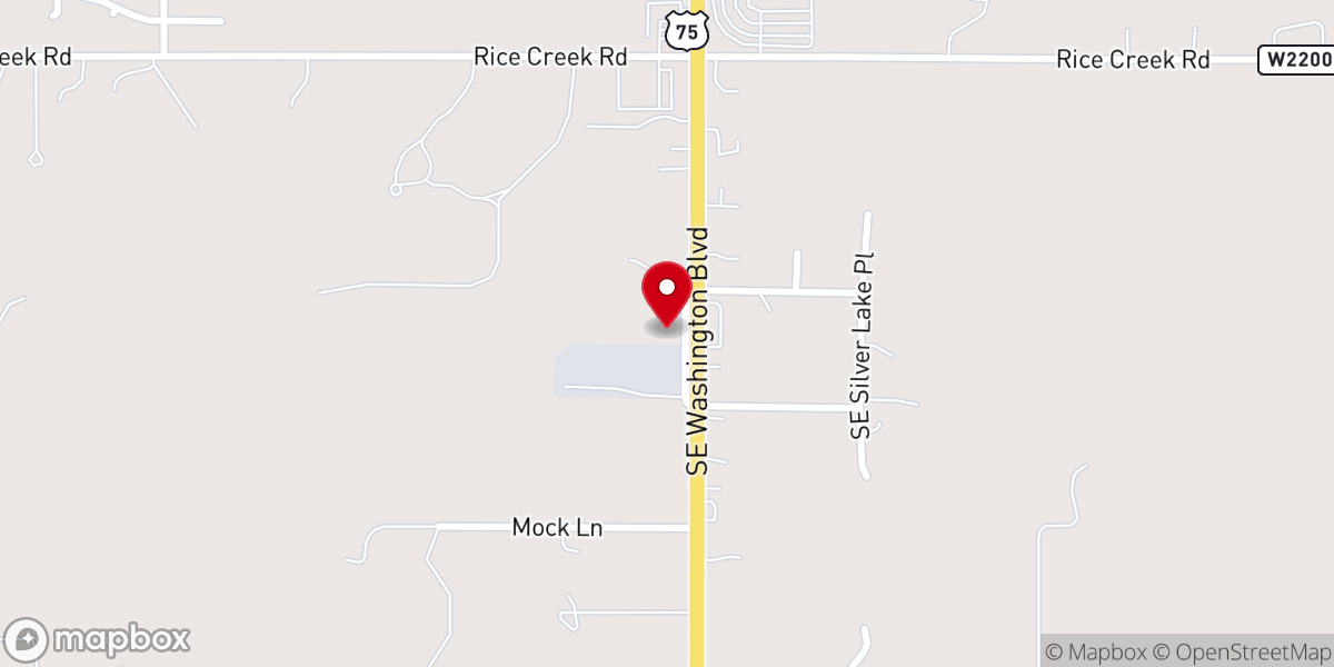 Map showing location of Silver Lake Baptist Church