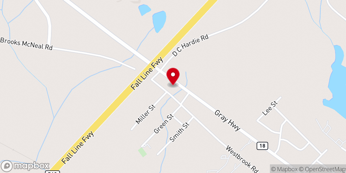 Map showing location of Ray of Hope Church of God