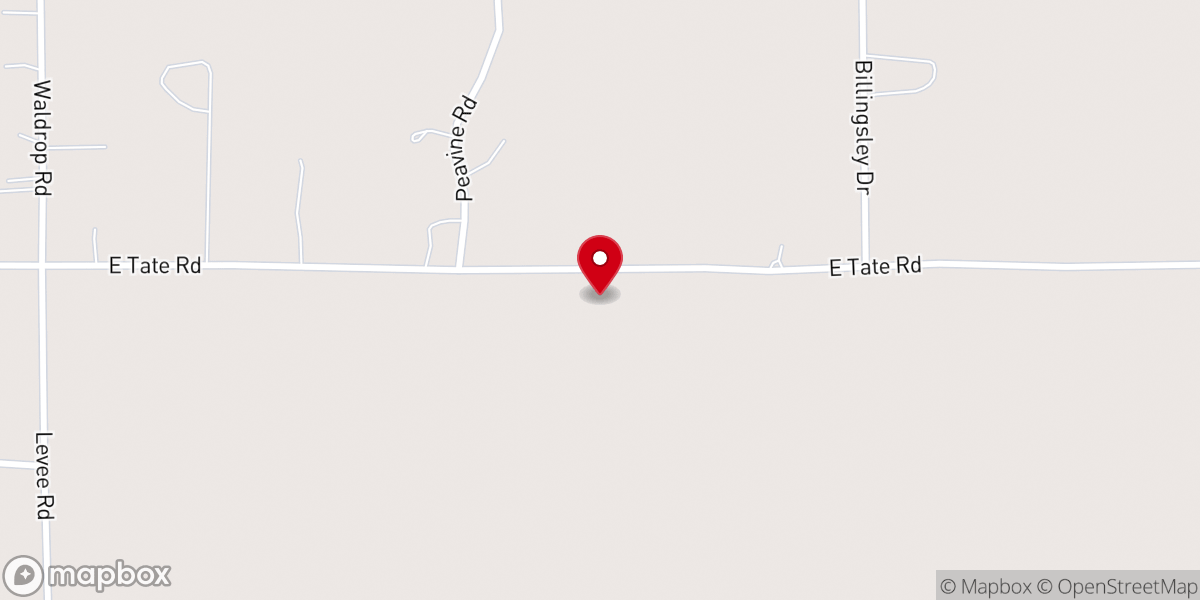 Map showing location of East Tate Baptist Church