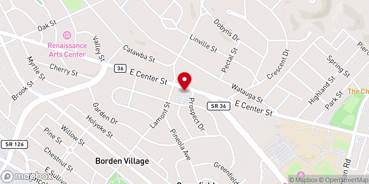 Map showing location of Mafair United Methodist Church