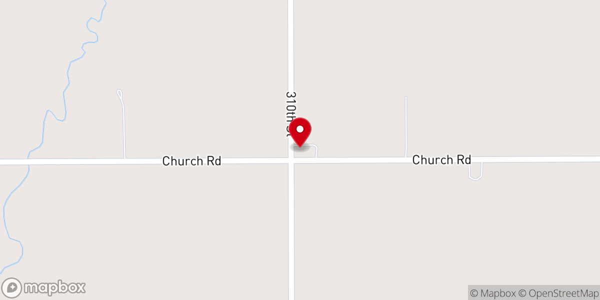 Map showing location of Trinity Lutheran Church