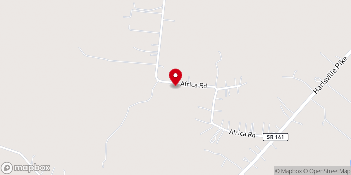 Map showing location of Town Creek Old Fashion Missionary Baptist Church