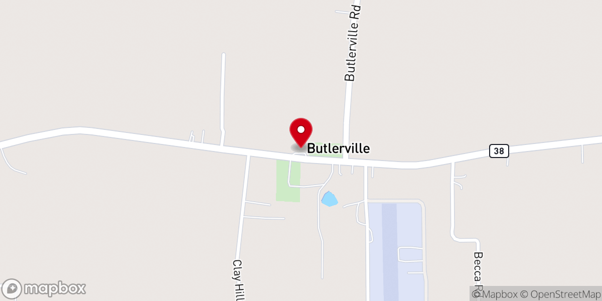 Map showing location of Greenwood Missionary Baptist Church