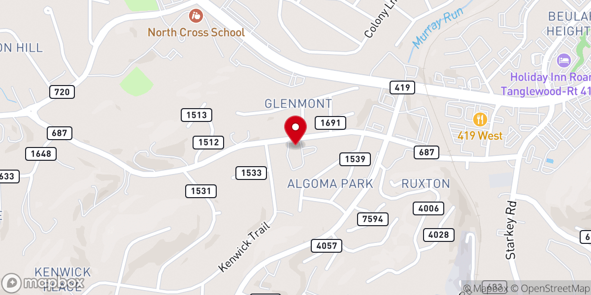 Map showing location of Penn Forest Christian Church