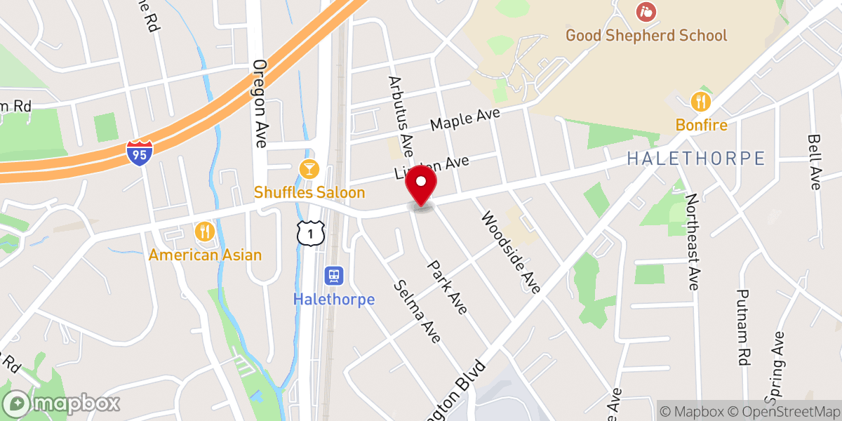Map showing location of Halethorpe-Relay United Methodist