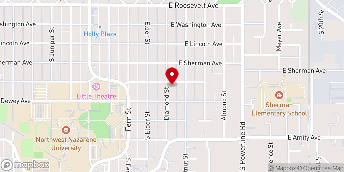 Map showing location of Greater Life Church