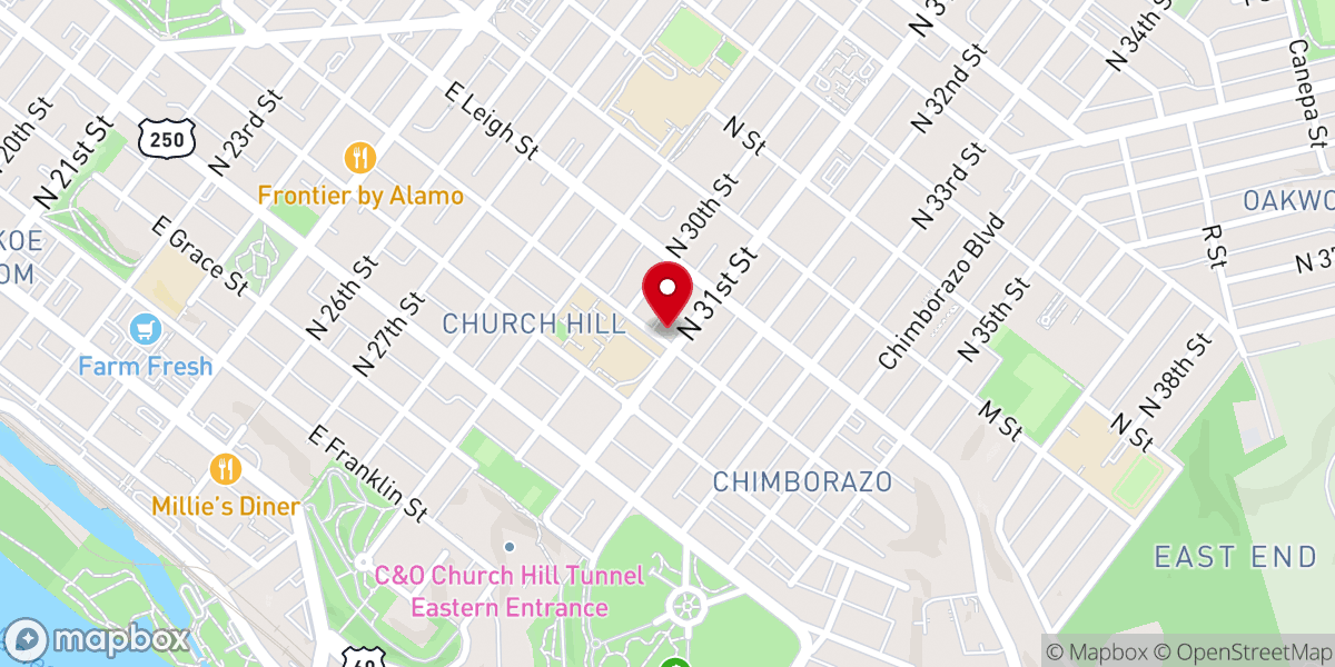 Map showing location of Church of God & Saints-Christ
