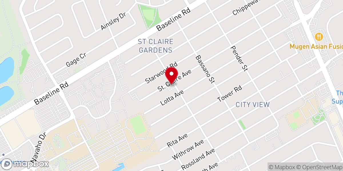 Map showing location of St. Matthew Romanian Orthodox Church