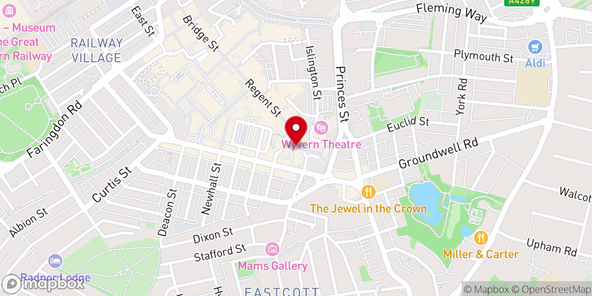 Map showing location of Central Church