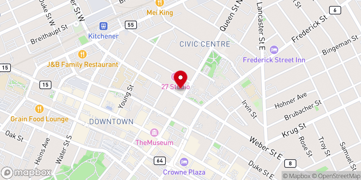 Map showing location of St. Andrew's Presbyterian Church