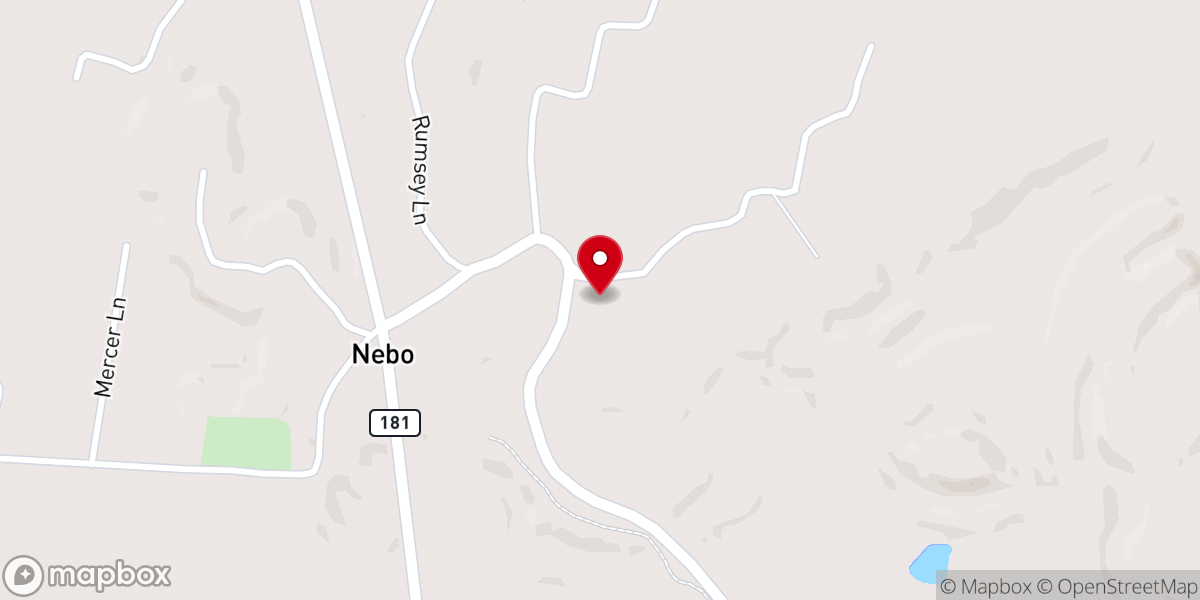 Map showing location of Duvall's Chapel General Baptist Church