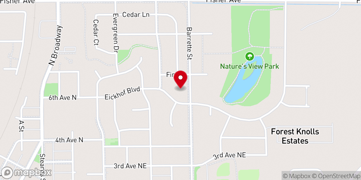 Map showing location of Wesley United Methodist Church