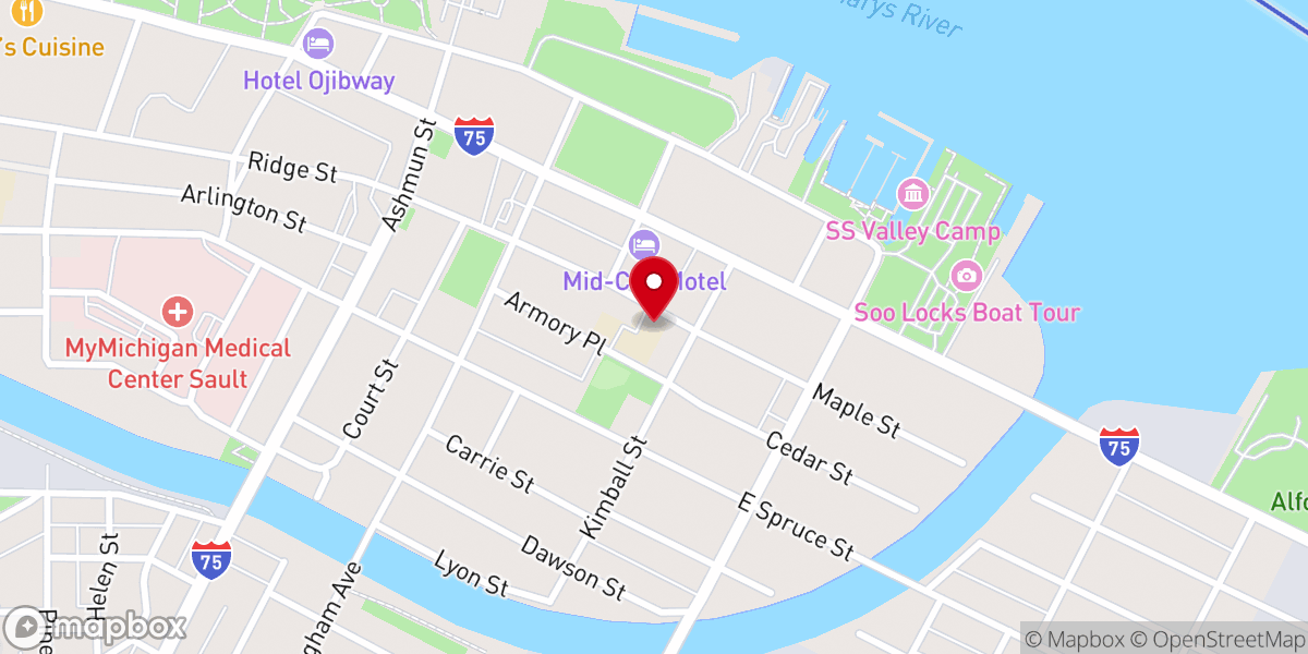 Map showing location of St Mary's Catholic Elementary School