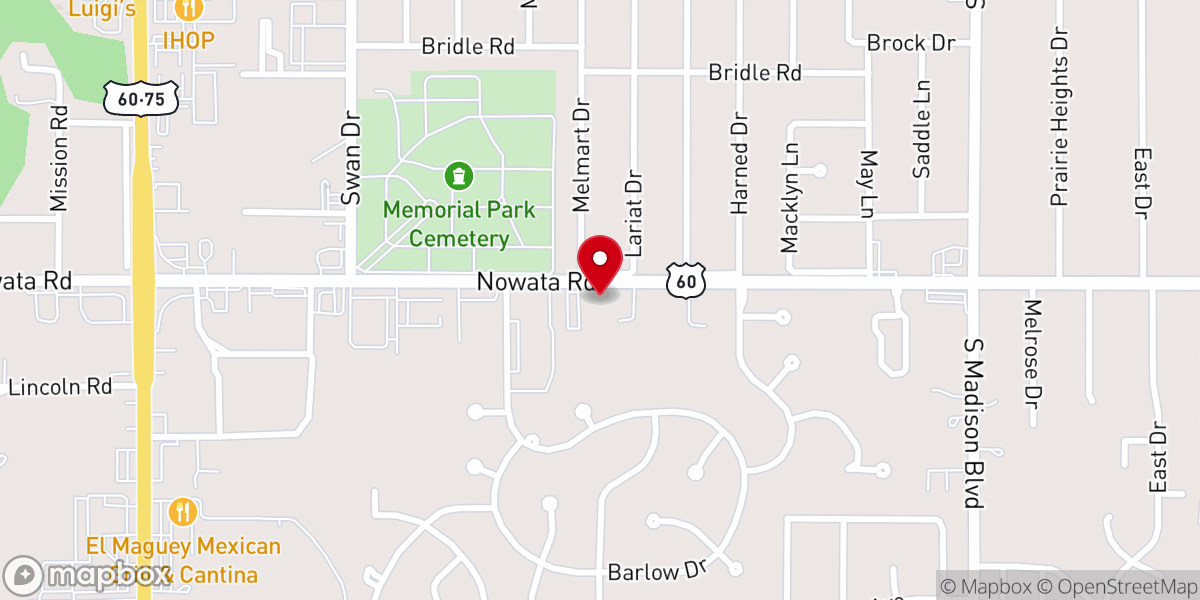 Map showing location of Victory Church of Bartlesville
