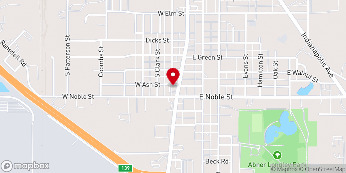 Map showing location of Wesleyan Church