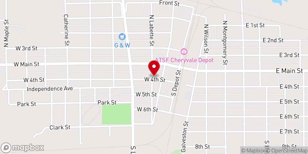 Map showing location of Nazarene Church