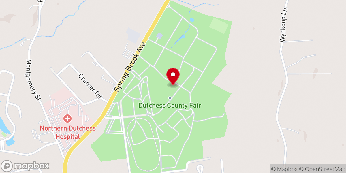 Map showing location of Dutchess County Agricultural Society Inc. | Dutchess County Fairgrounds