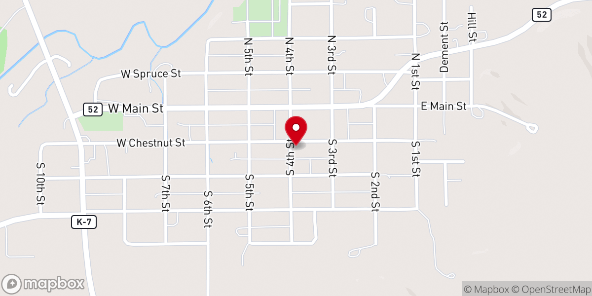 Map showing location of Mound City UMC