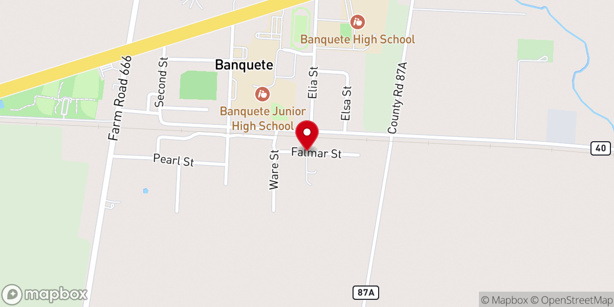 Map showing location of Milagros de Fe Church