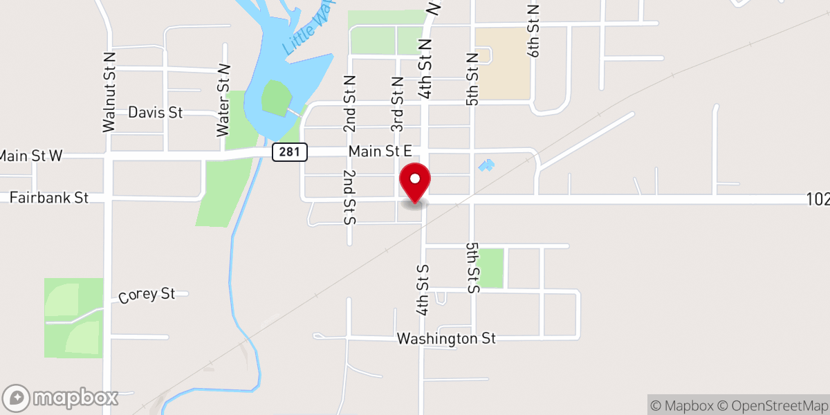 Map showing location of FIRST BAPTIST CHURCH