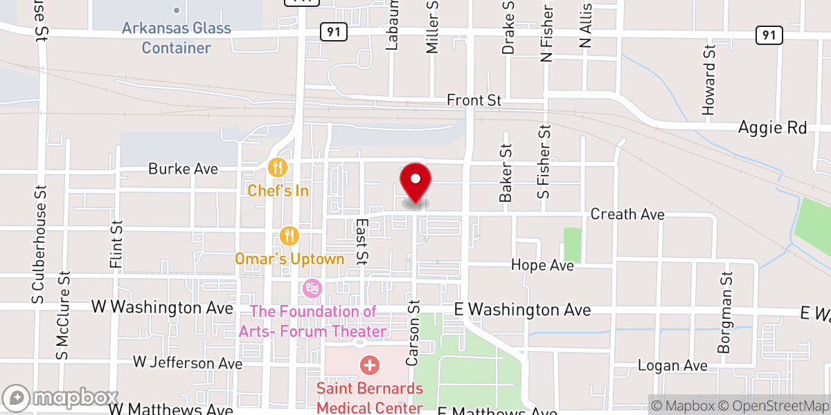 Map showing location of Christ Redeemer Presbyterian Church