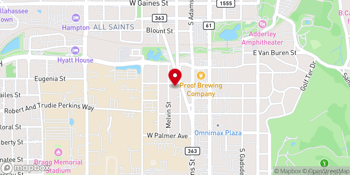 Map showing location of Saint Michael and All Angels Episcopal Church