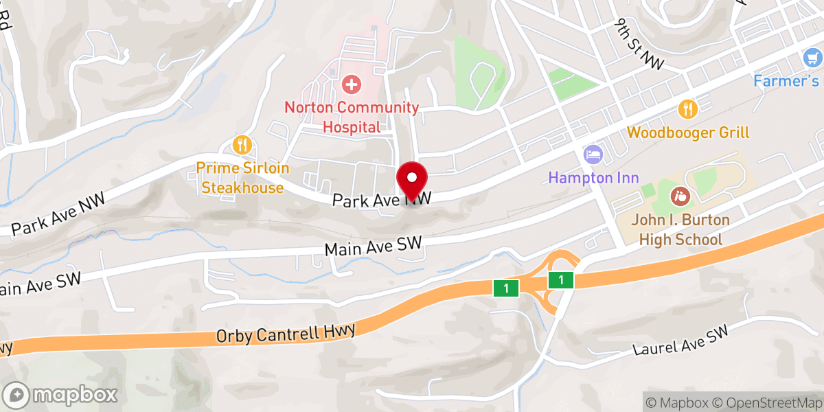 Map showing location of Norton Pentecostal Church