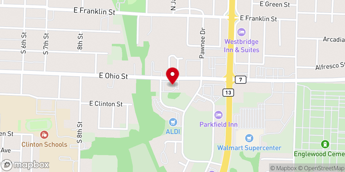 Map showing location of Groff Dental Studio