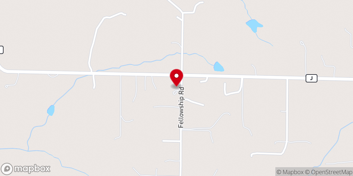 Map showing location of Fellowship Church