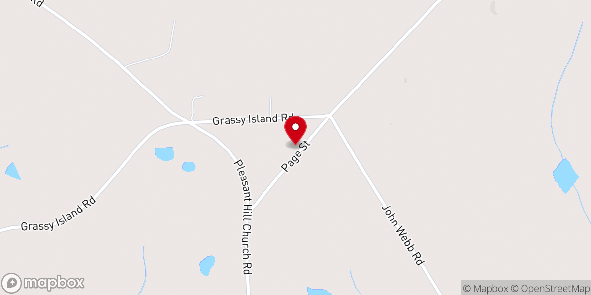 Map showing location of Mount Pleasant Church in Ellerbe