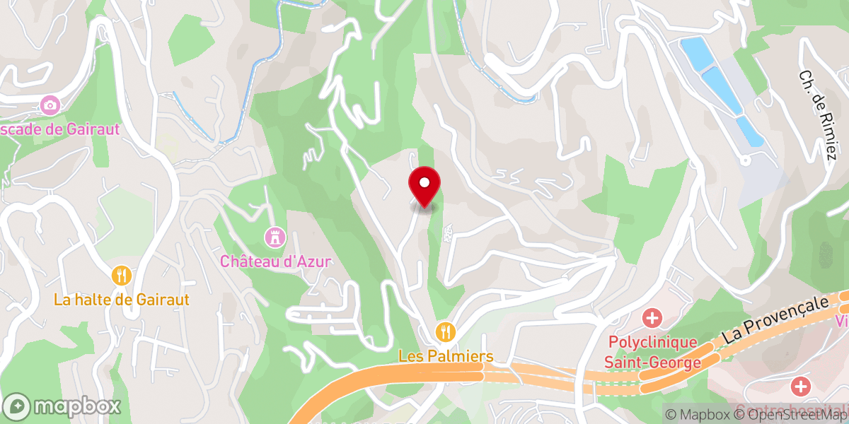 Map showing location of Église Orthodoxe Roumaine de Nice