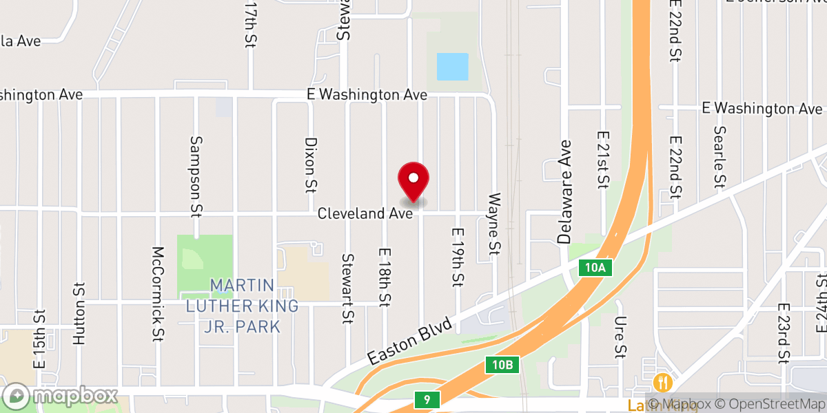 Map showing location of New Birth Missionary Baptist