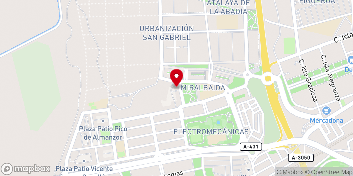 Map showing location of Parroquia del Inmaculado Corazón de María