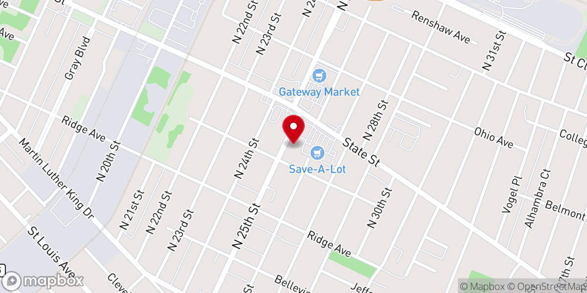 Map showing location of Christ United Missionary Baptist Church