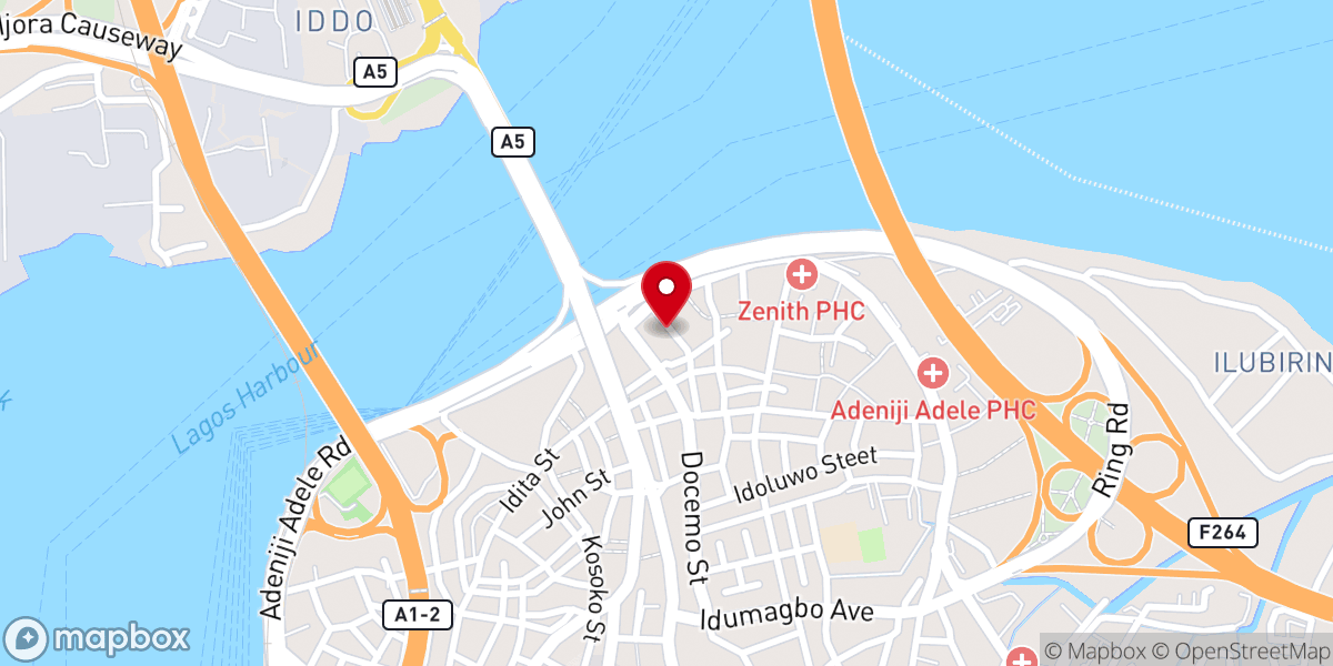 Map showing location of Trinity Church