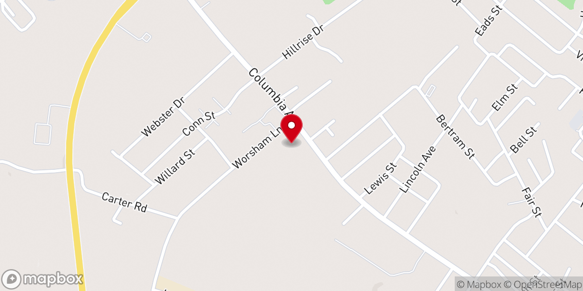 Map showing location of Hope Center