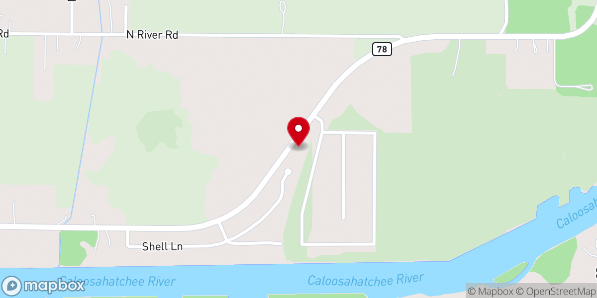 Map showing location of La Belle Revival Center