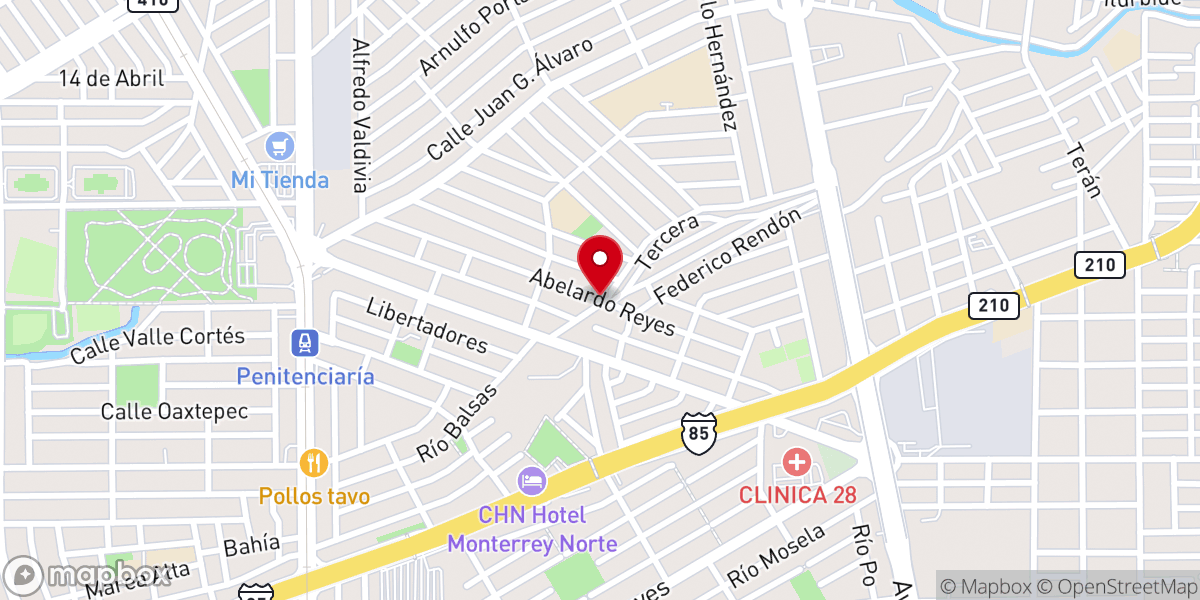 Map showing location of Iglesia Bautista El Buen Pastor